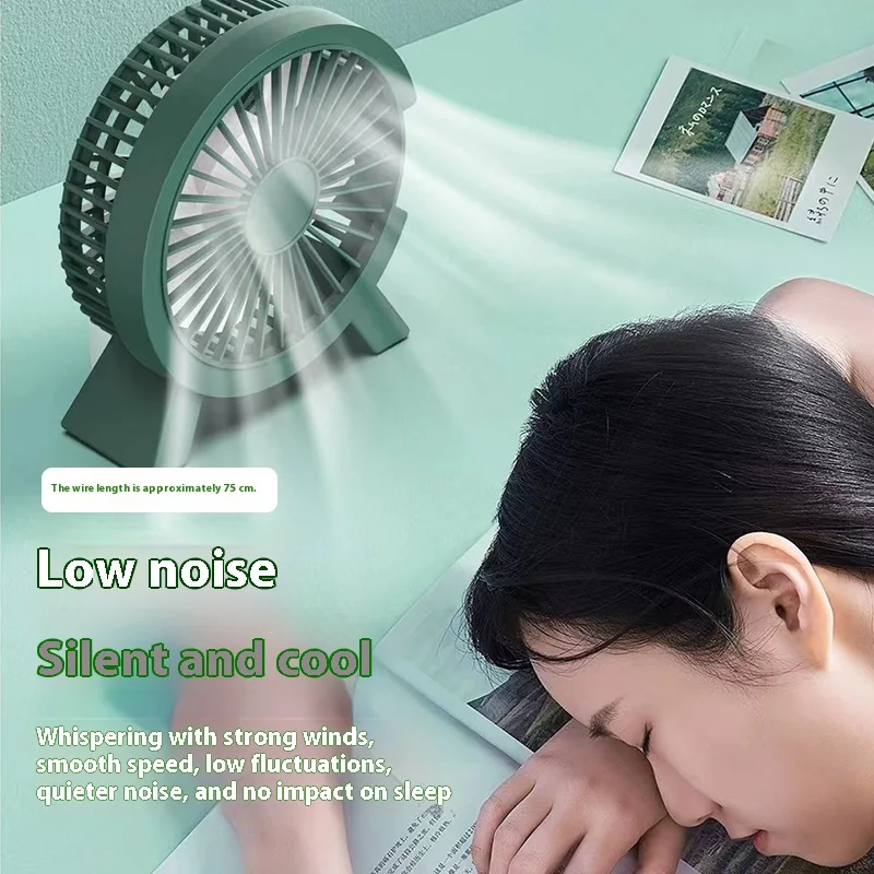 

Desktop small fan silent office lunch break usb electric fan small household large wind mini table fan portable