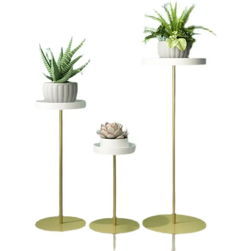 Exhibition hall simple wrought iron flower rack indoor living room rack multi-layer floor-to-ceiling balcony decorative green