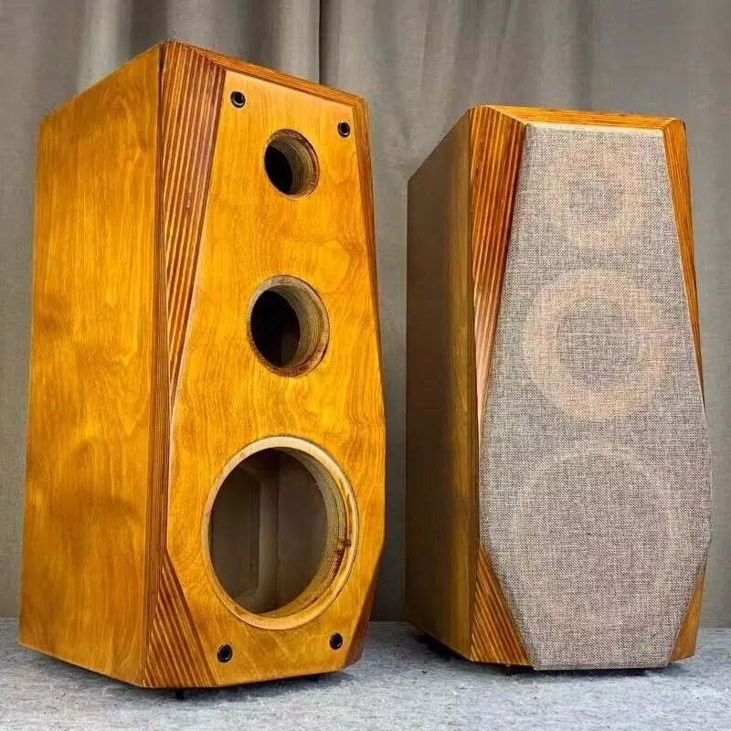 Customized 6.5-inch 8-inch Solid Wood Three-way Angled Speaker Empty Box Car Test Speaker