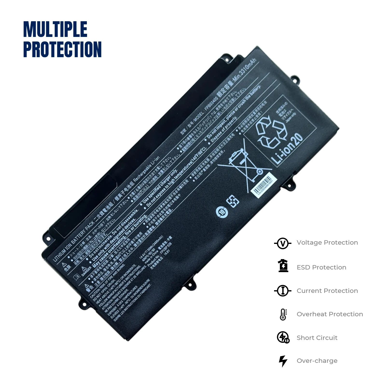 YOOFAN Batería FPB0340S FPCBP536 para Fujitsu LifeBook U937 U938 U939 U939X U9310, nueva