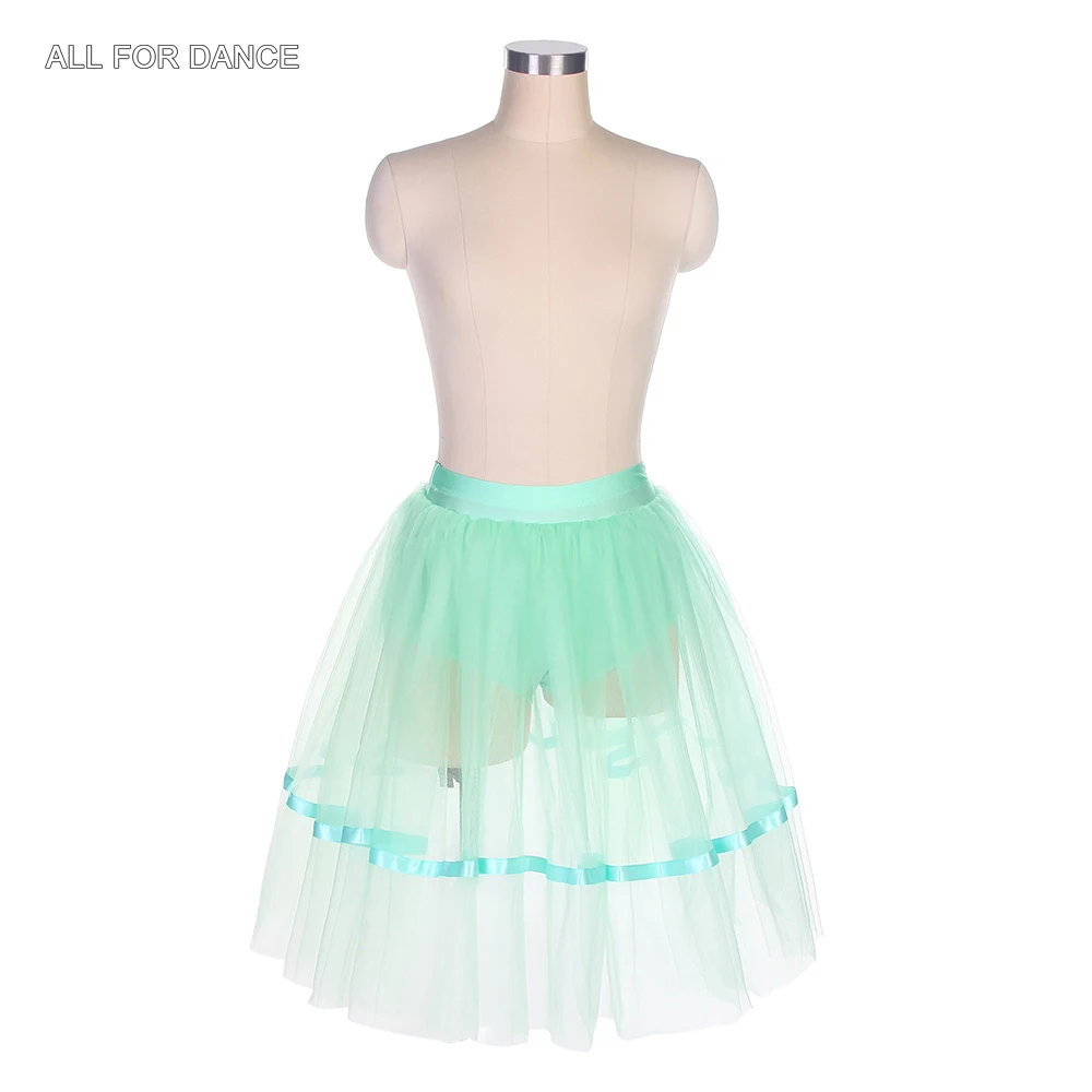 

18422 Top Quality Child and Adult Sizes Three Layers of Green Ballet Dance Tutu Skirt Half Tutu with Pants