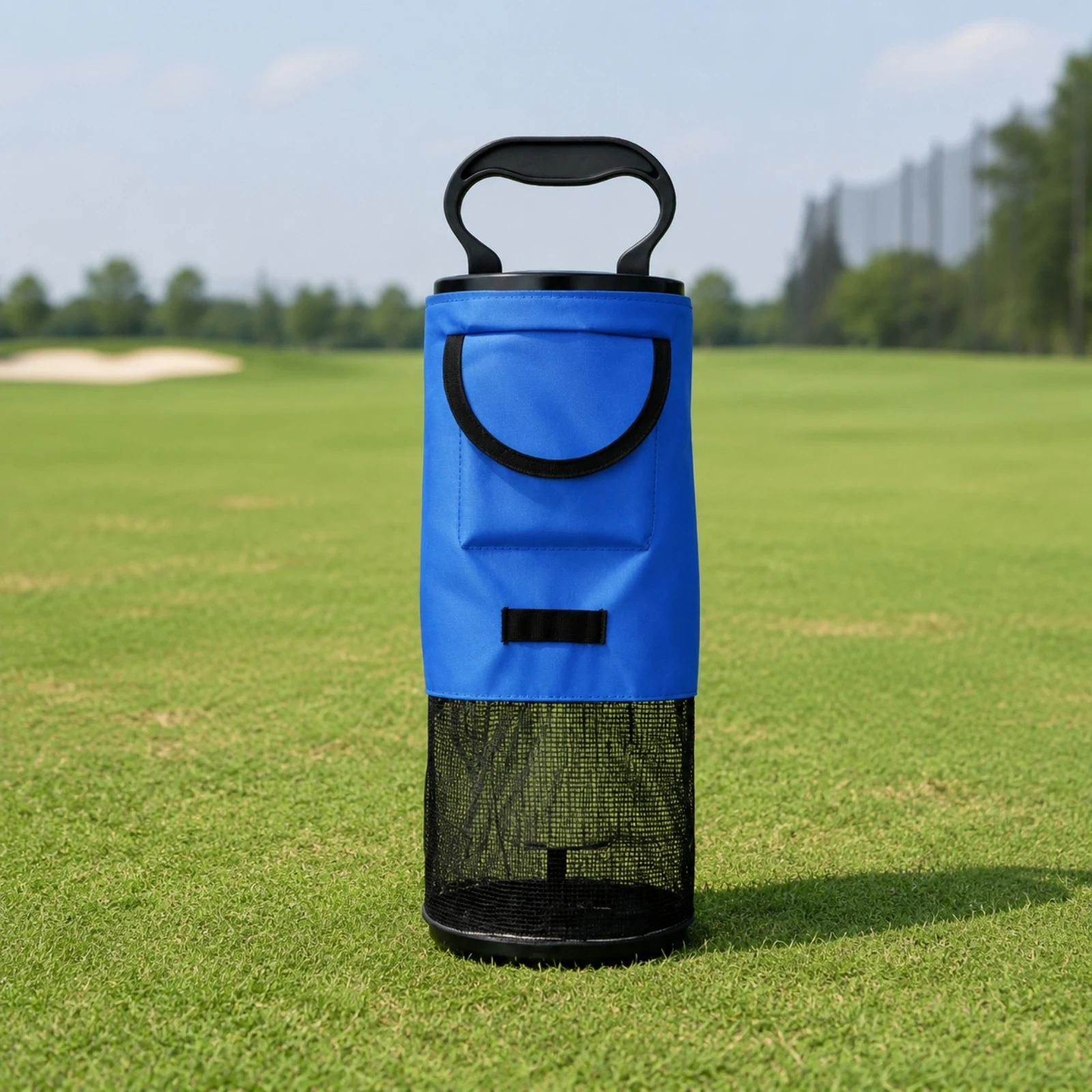Golf Ball Retriever with Collection Bag Detachable Golf Ball Retriever with Aluminum Shaft High Capacity Long-Handled