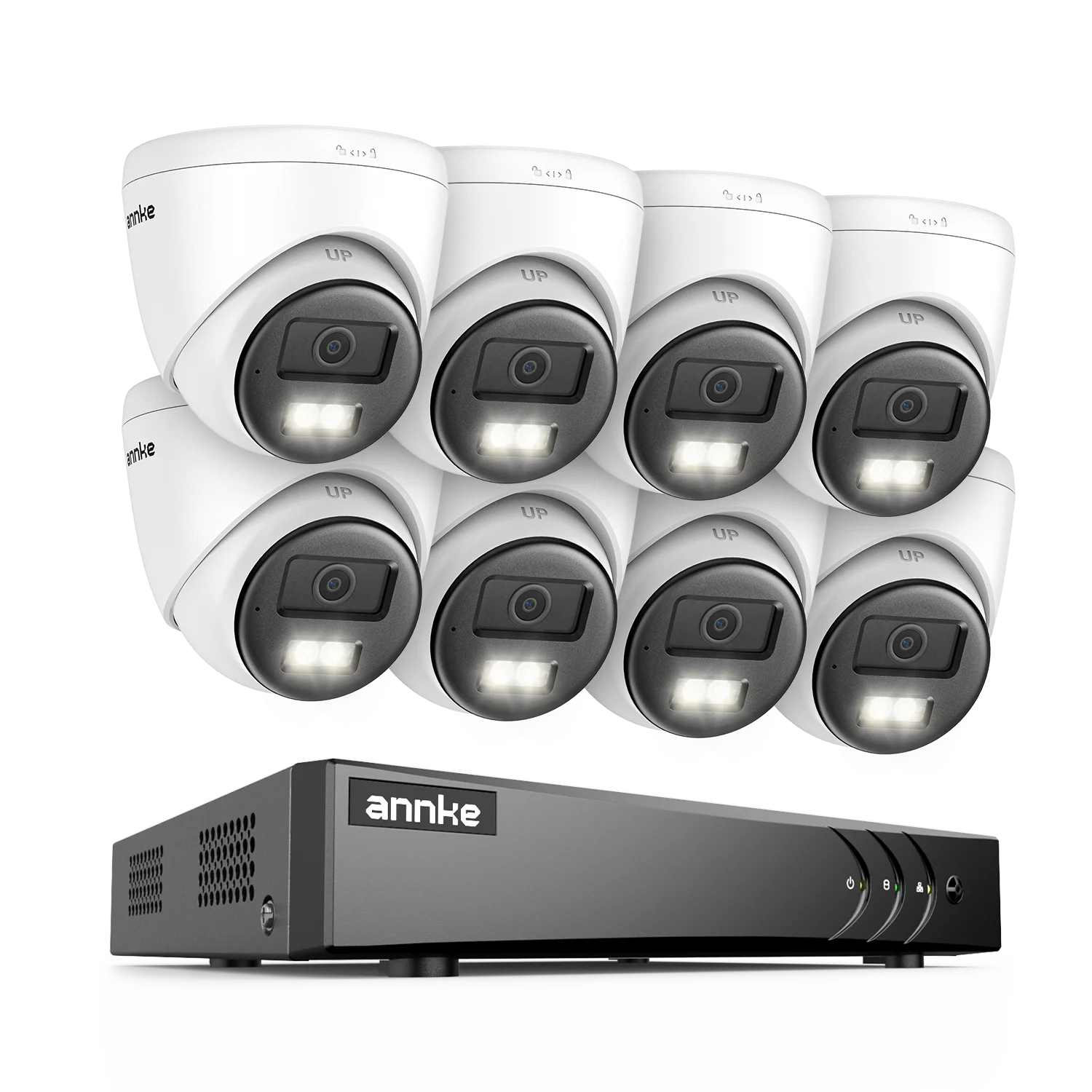 Annke 3K beveiligingscamera systemen 5-in-1 8CH DVR 5MP Dome camera buiten waterproof kleuren nachtzicht CCTV camerasysteem kit