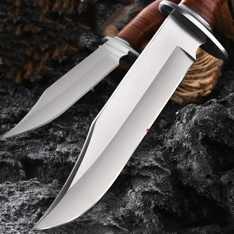 Outdoor camping high hardness survival knife outdoor fishing portable straight knife camping portable knife fruit knife