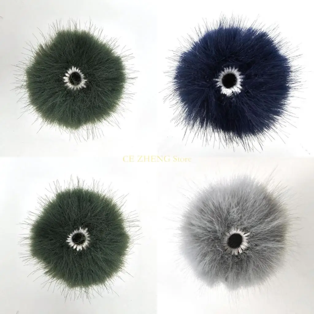 Lavalier 마이크 용 E56B 전문 풍력 화면 커버, 교체 칼라 마이크 앞 유리 머프 모피 마이크 액세서리