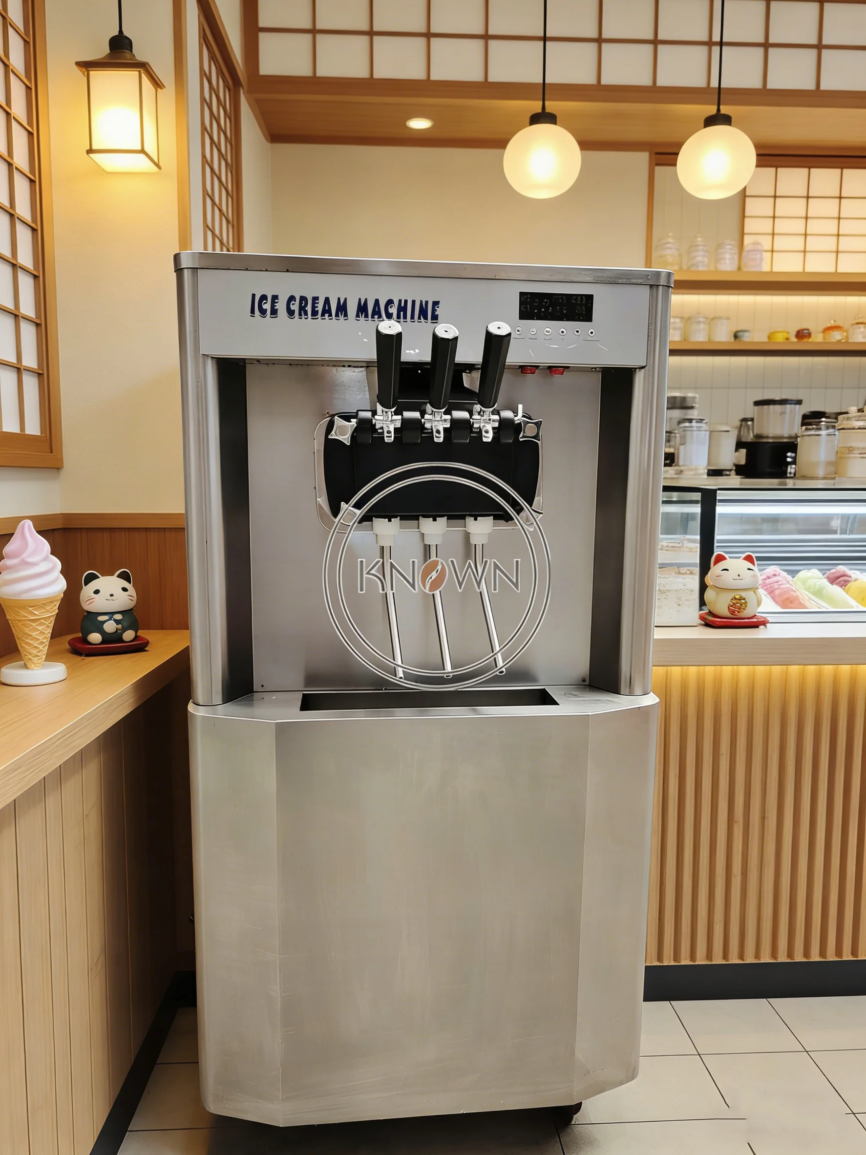 

Commercial Ice Cream Machine With Led Display Screens Soft Serve Ice Cream Machine Counter Top