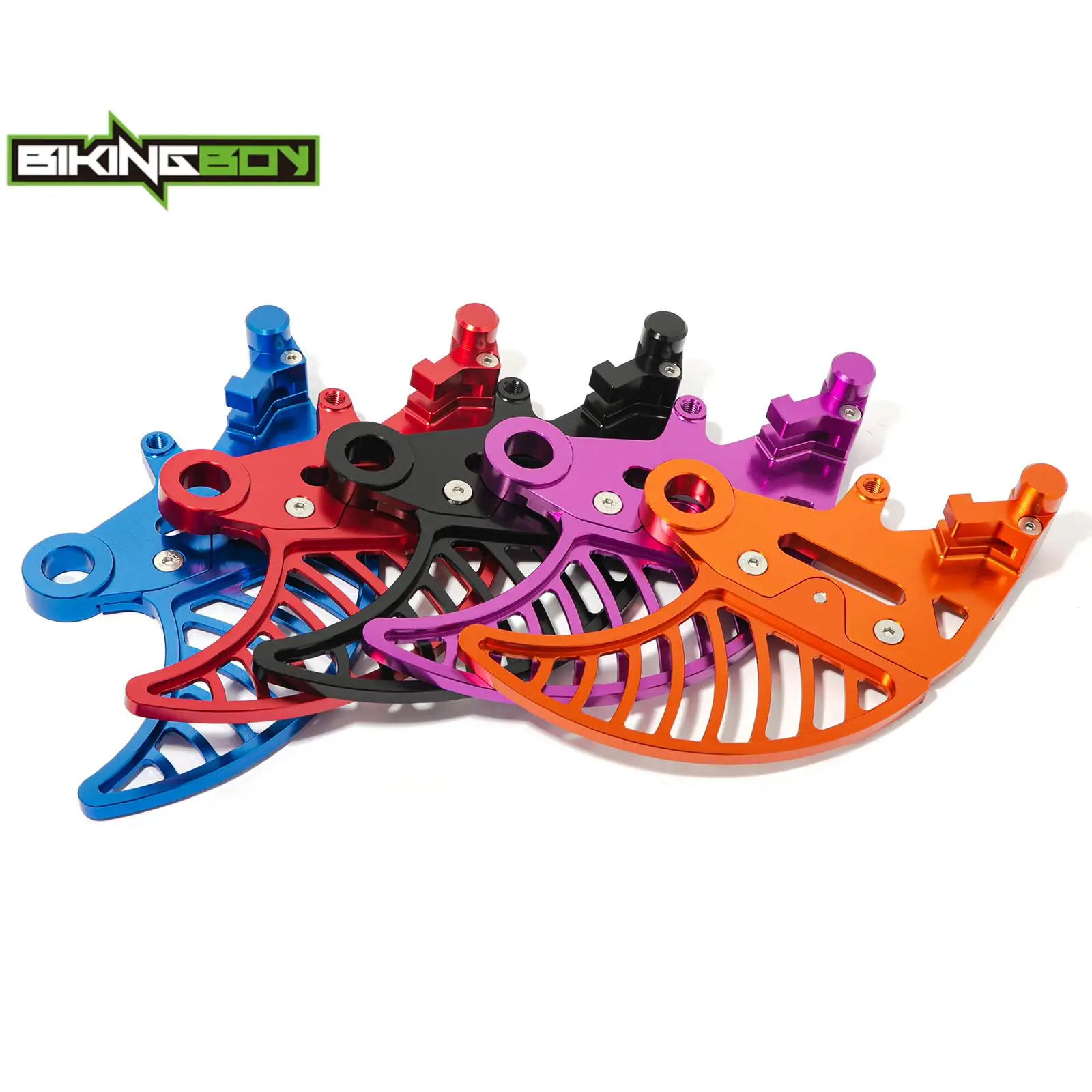 BIKINGBOY For Talaria Komodo Rear Dual Caliper Mount & Shark Fin Fisk Guard Crash Cover Pad Protector Electric Dirt MX Off-Road