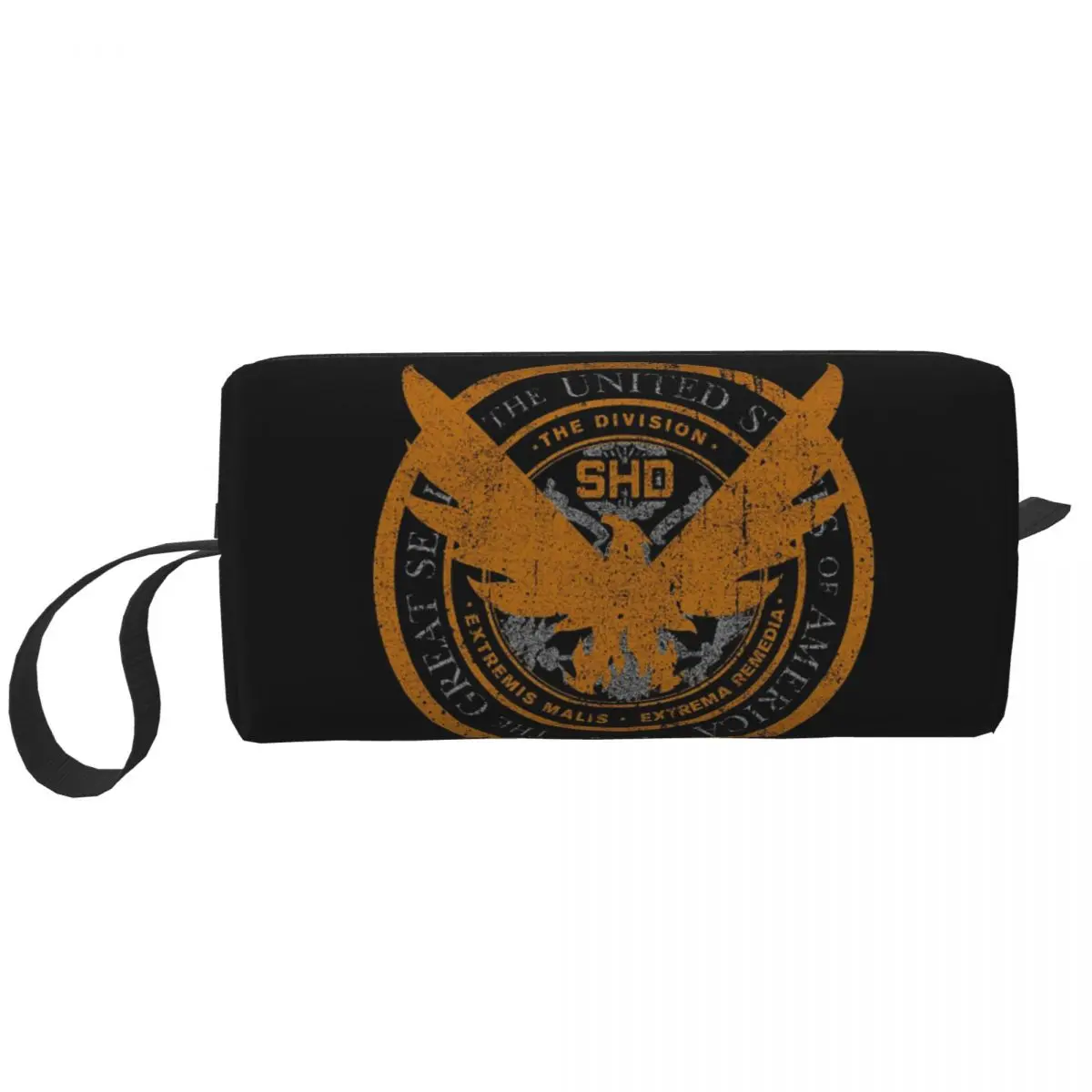 Game Tom Clancys The Division SHD Seal Pencil Case for Gifts Pen Box Pencil Bag Stationery Supplies Travel Women Organizer Pouch