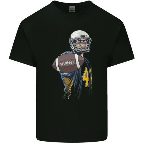 Football Americano Giocatore che Tiene Un Sfera Uomo Cotone t-shirt