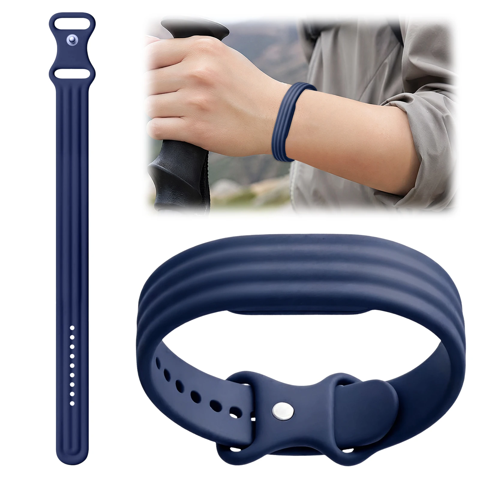 Silicone Loop Breathable Band For Google Fitbit Air Soft Perforated Sports Watch Strap Replaceable Bracelet Smart Watch Accessor