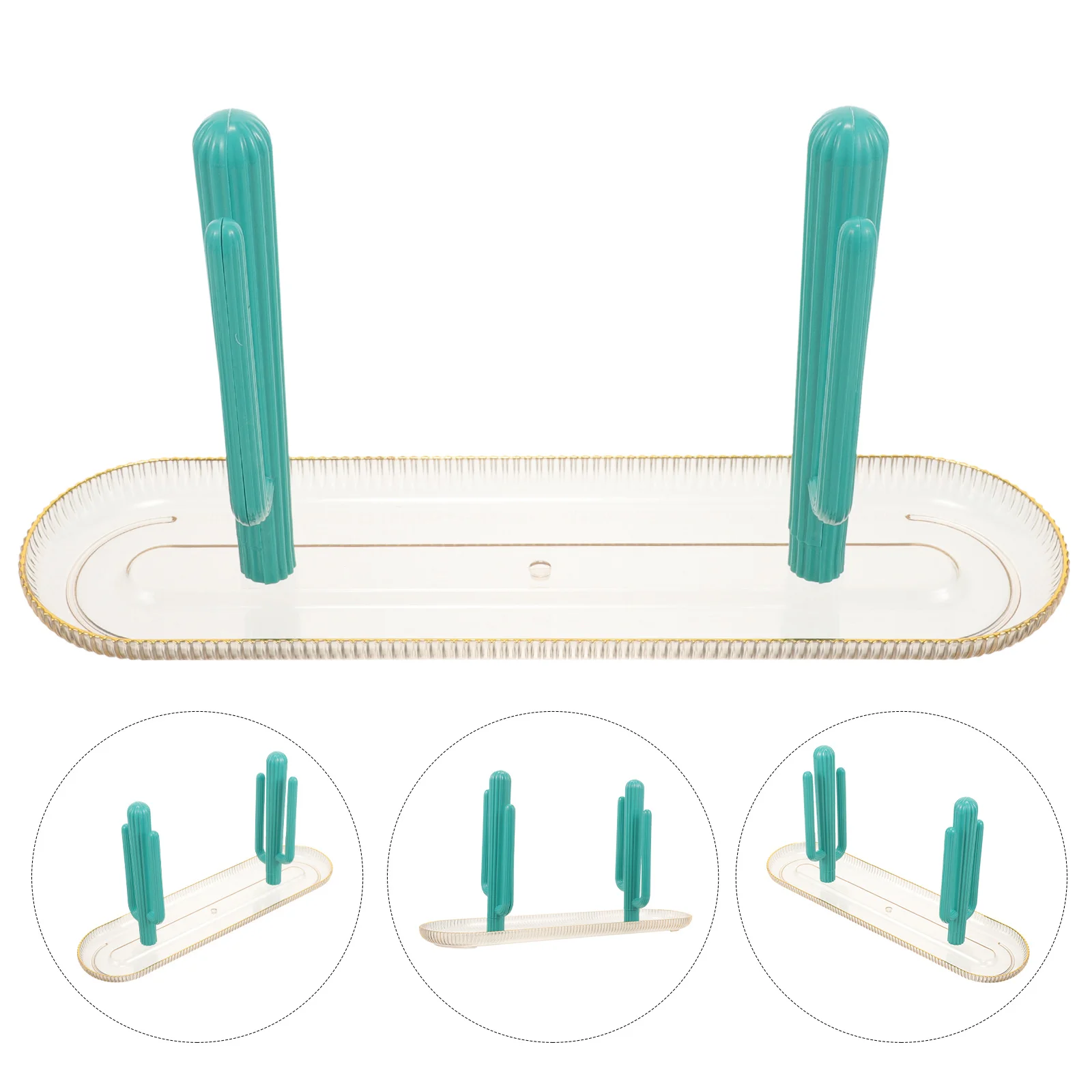 

Cactus Shaped Holder Reusable Plastic Chopsticks Organizer Drain Rack Kitchen Counter Home Restaurant Storage Box