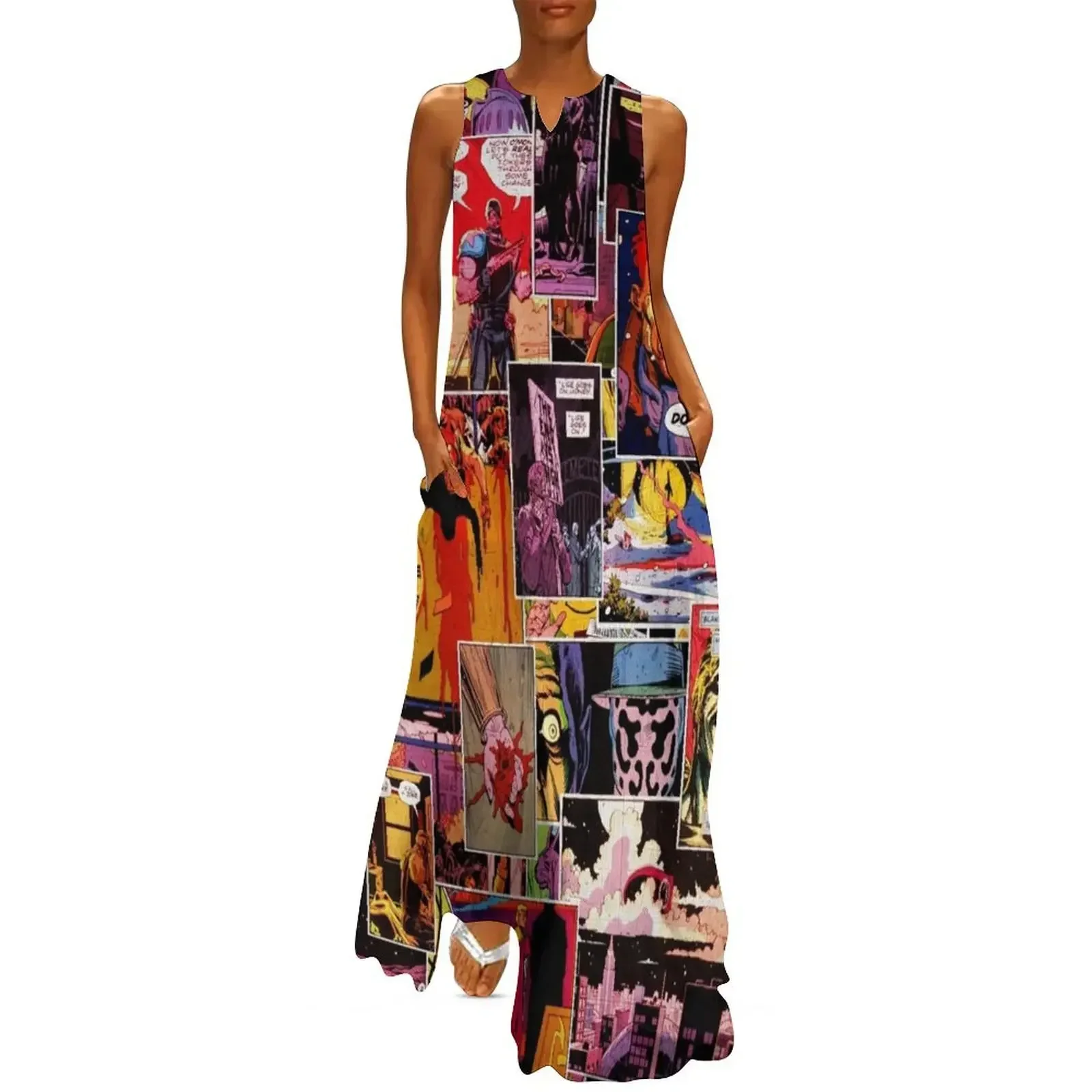 

Watchmen Panel Collage Long Dress african dresses for woman dress women summer Prom gown dresses for woman Dress