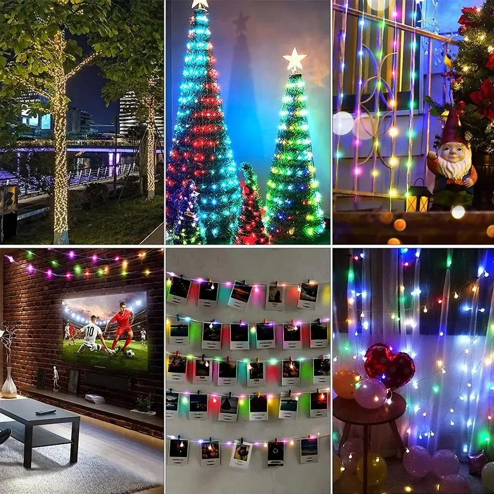 Dreamcolor Changing LED Bluetooth Fairy Lights Bluetooth Music Control 36v Smart RGBIC Lights Adjustable Timer-controlled