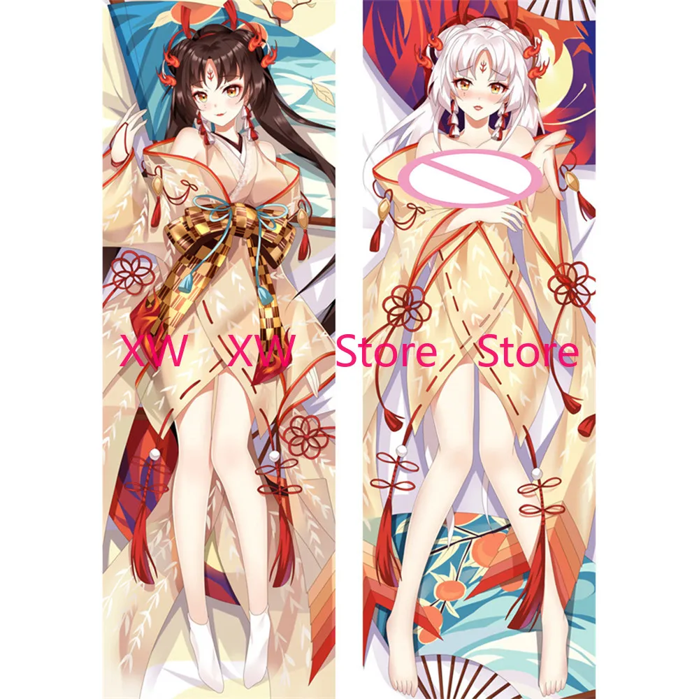 

Anime onmyoji New Shiranui Night fire Cosplay Dakimakura 2WAY Hugging Body Pillow Case Otaku Pillow Cushion Cover