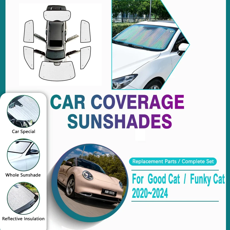 

Car Sunshade For Ora Good Cat Accessories 2023 2021~2024 Auto Sunproof Sunscreen Window Sunshade Skylight Covers Car Accessories