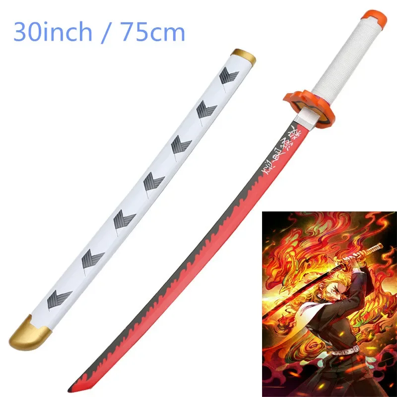 

Cosplay Kimetsu no Yaiba Hagashi Akihito 30inch Bamboo Assembled Sword Weapon Demon Slayer Kamado Tanjirou 75cm Katana Model