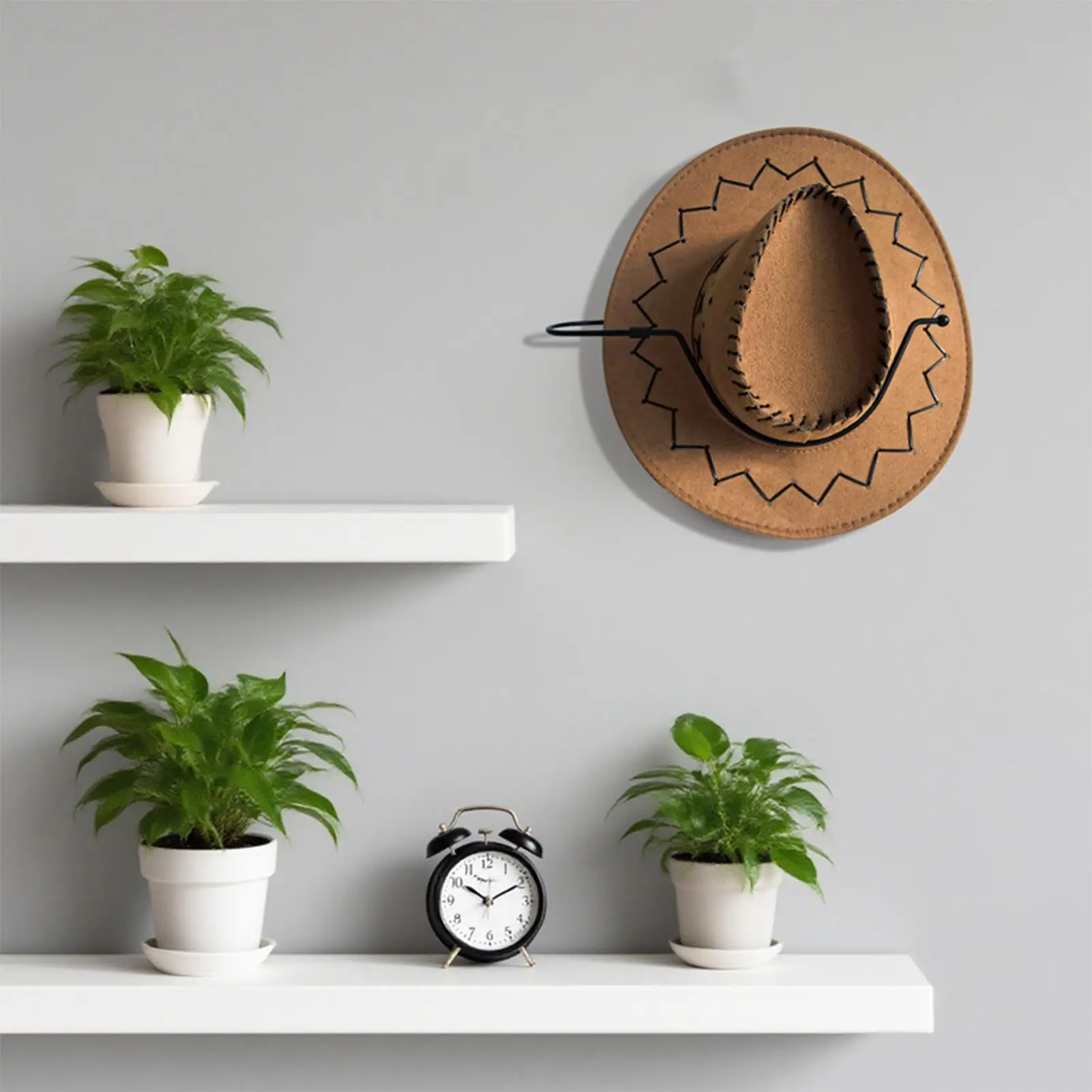 Cowboy Hat Holder 360 Rotation Western Hat Storage Wall Baseball Cap Storage Mount For Closet Women Home Room Bedroom Bar Coat