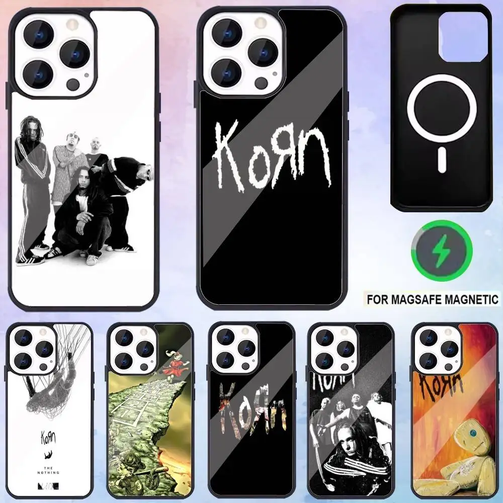 

K-Korn Follow The Leader Phone Case For iPhone17,16,15,14,13,12,11 Plus,Pro Max Magnetic For Magsafe Wireless Charging