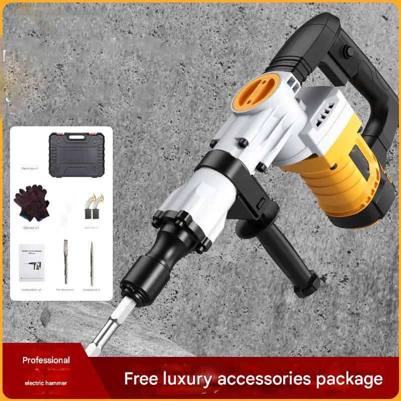 110V/220V Rotary Hammer Corded Drills Heavy Duty Chipping Hammers Electric Demolition Variable Speed Power Tool for Concrete