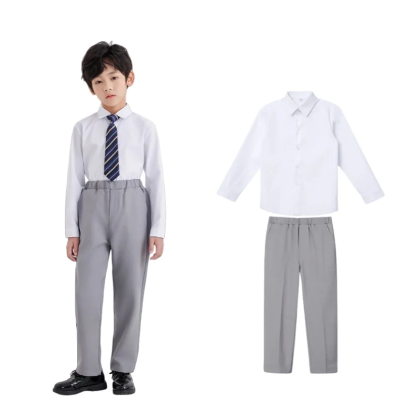 Children School Uniforms Kids Japanese Kindergarten Students Clothes Set Boys Shirt Suit Pants Girls Blouse Pleated Jumper Dress
