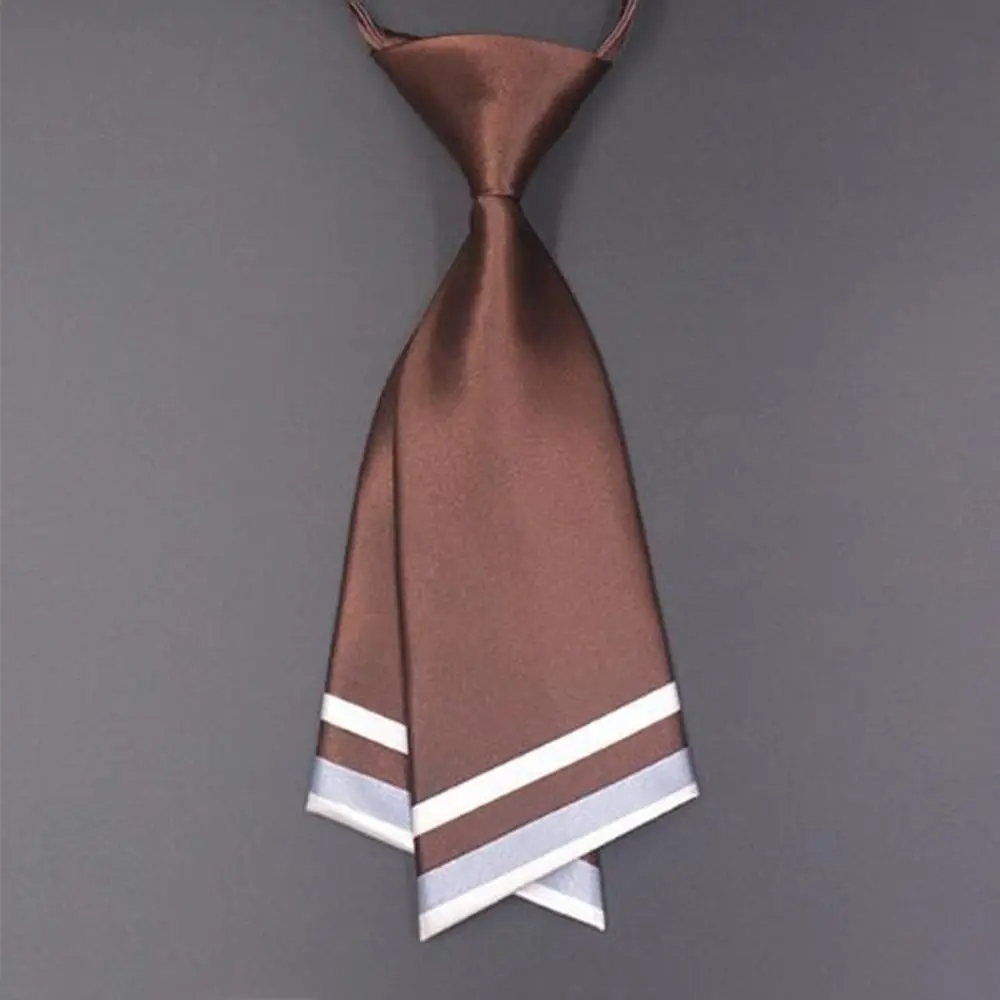 Fashion Bow Knot Necktie Solid Color Adjustable Bow Knot Tie Uniform Shirt Vintage Cravat for Women
