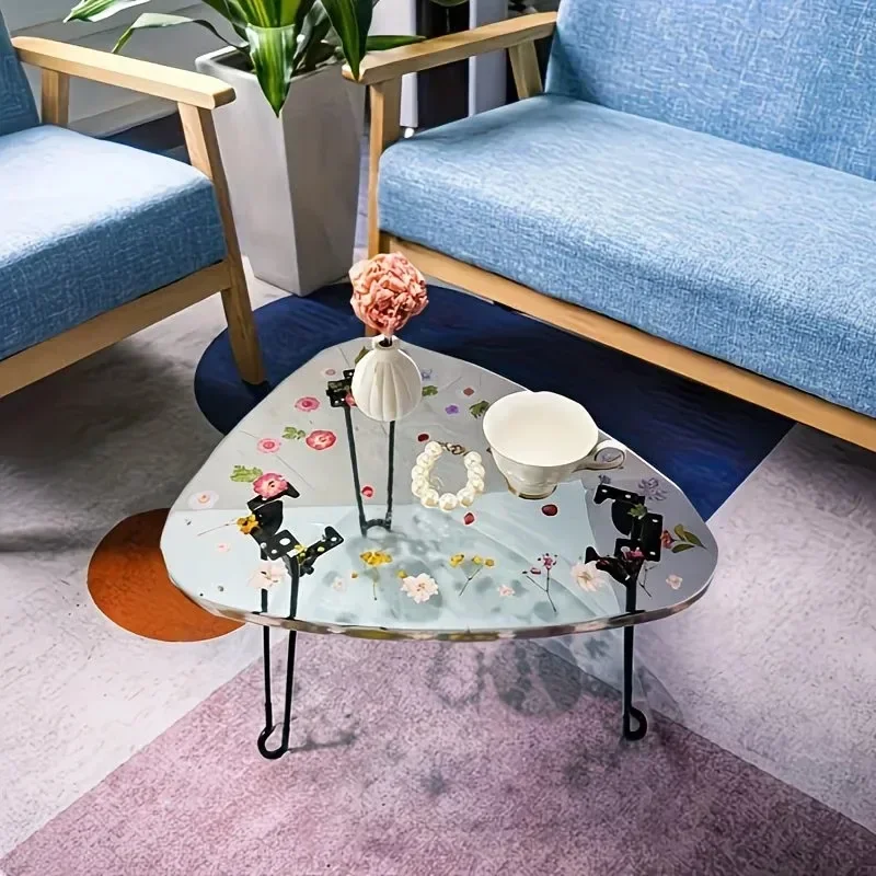 2026 new model advanced diy epoxy resin mold triangular thin river table silicone mold household decoration