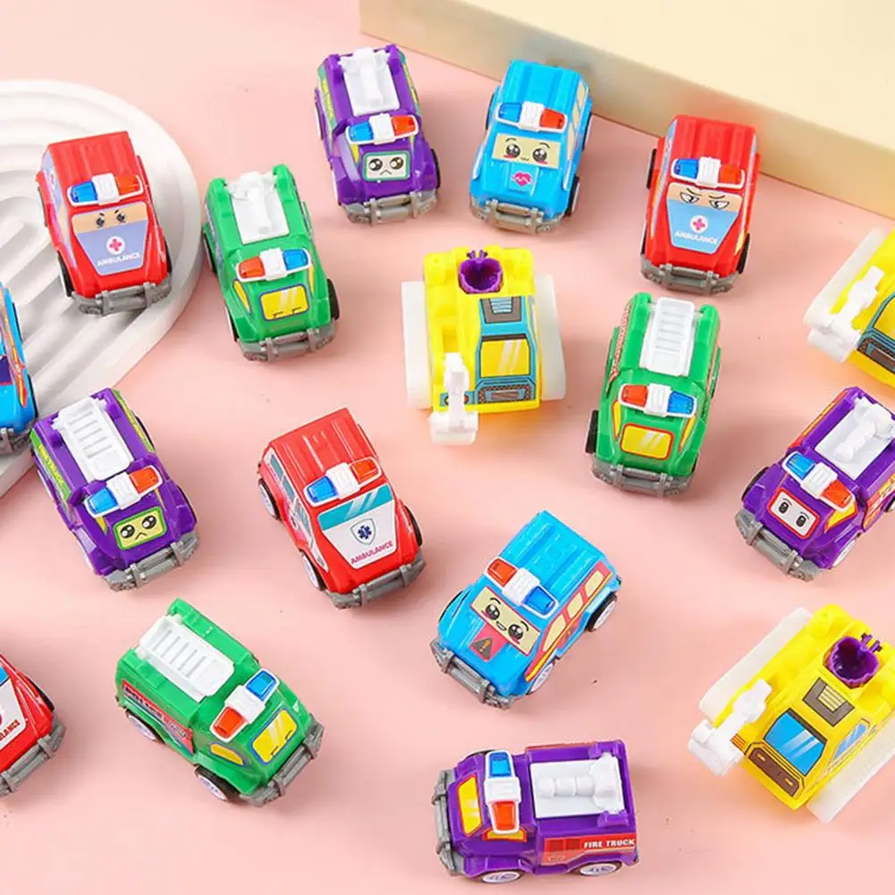 Zabawka Samochodowa dla Dzieci Zabawka Samochodowa 12szt Mini Model Pojazdu Budowlanego Wyścigowego Samochodzik z Napędem Pull Back dla Dzieci Kreskówka Maluchy Chłopcy Dziewczynki Impreza
