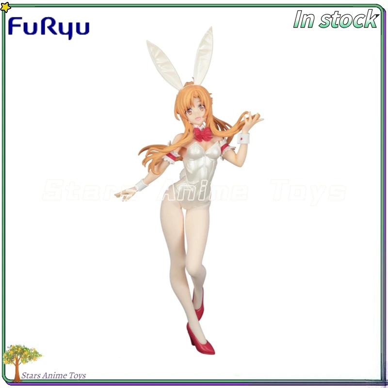 

Original FuRyu BiCute Bunnies Figure Sword Art Online Asuna White Rabbit Girl Pearl Edition Anime Handmade Model Collection Toy