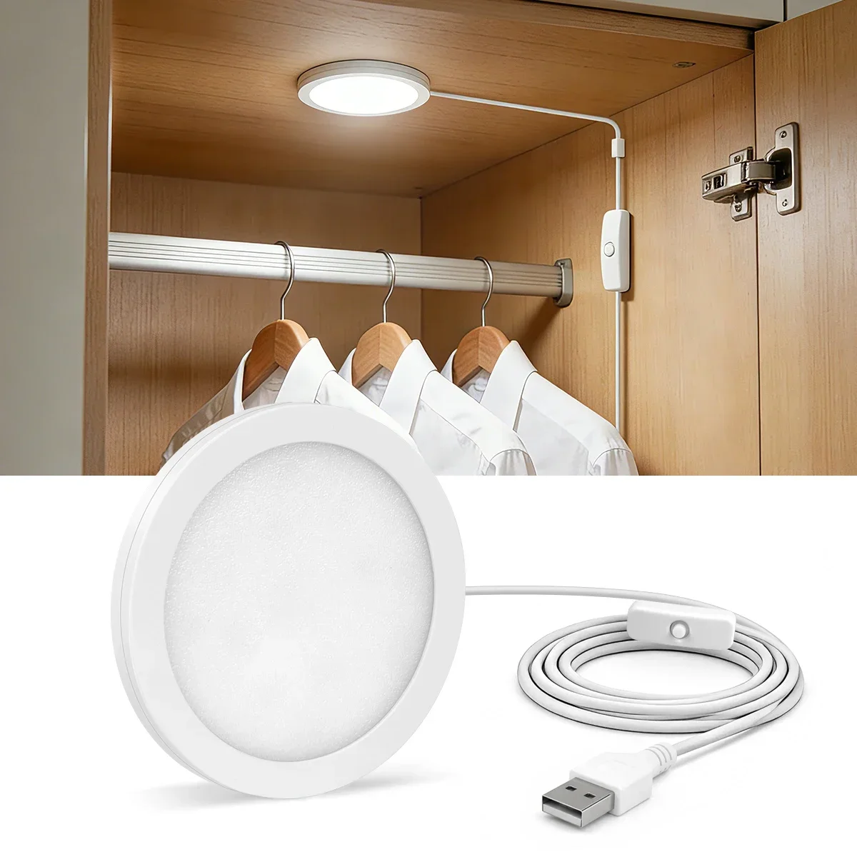 Ultra-Thin 8mm Aluminum USB Panel Light 3 Color Temperatures for 3D Printed Lampshades DIY Table Lamp Bedside Lighting