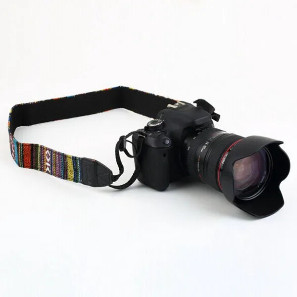 

Multicolor Vintage Camera Strap Adjustable Cotton Yarn Dslr Shoulder Belt Vibration Damping for Outdoor Sports