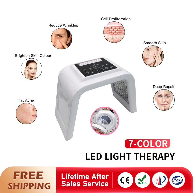 

7 Color LED Spectrometer Facial Body Brightening Skin Hydrating Skin Firming SPA Skin Care Beauty Health Nano Spray Machine