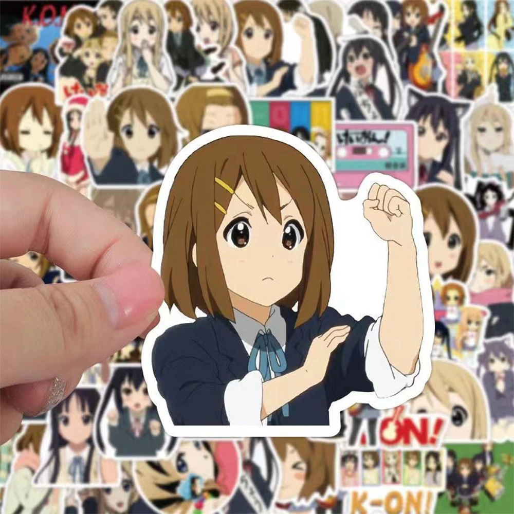 

10/30/50pcs Cute Anime K-ON！Stickers Hirasawa Yui Cartoon Sticker for Kid Toy DIY Stationery Laptop Phone Car Graffiti Sticker