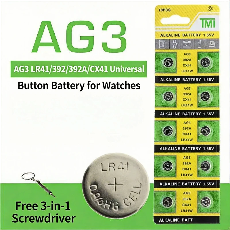 

AG3 LR41 392A 192 L736 Universal Button Cell Battery | For Thermometers, Digital Thermometers & Lighted Ear Spoons