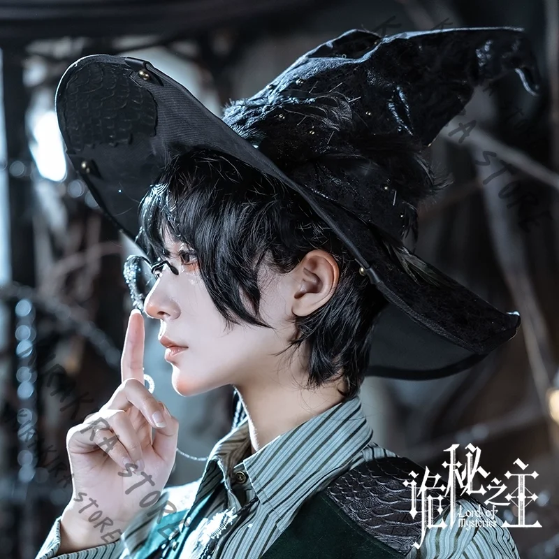 

Lord of Mysteries Genuine Peripheral Pointed Soft Hat Amon Wizard Mage Hats Cosplay Costumes Hallowmas Handcraft Headdress