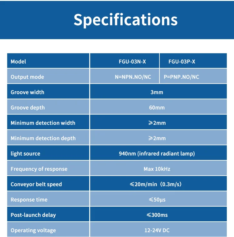FUWEI FGU-03N-X Photoelektrischer Etikettensensor Kartenschlitz-Typ 3mm Erkennung für Nicht-Transparente Papieretiketten Etikettiermaschine Automatik – Detail 11