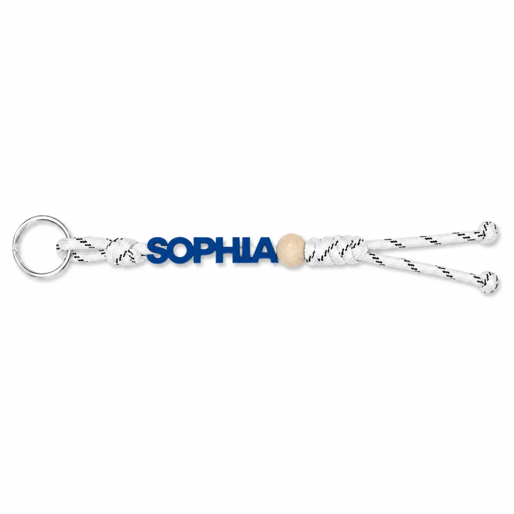 Customizable 3D Text Braided Key Ring