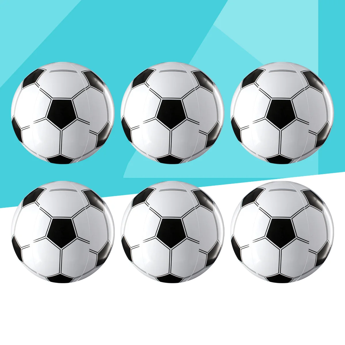 6 pçs bolas infláveis para bola de futebol decoração crianças decorações seguras brinquedos festa jogo pvc bola de futebol jogos temáticos