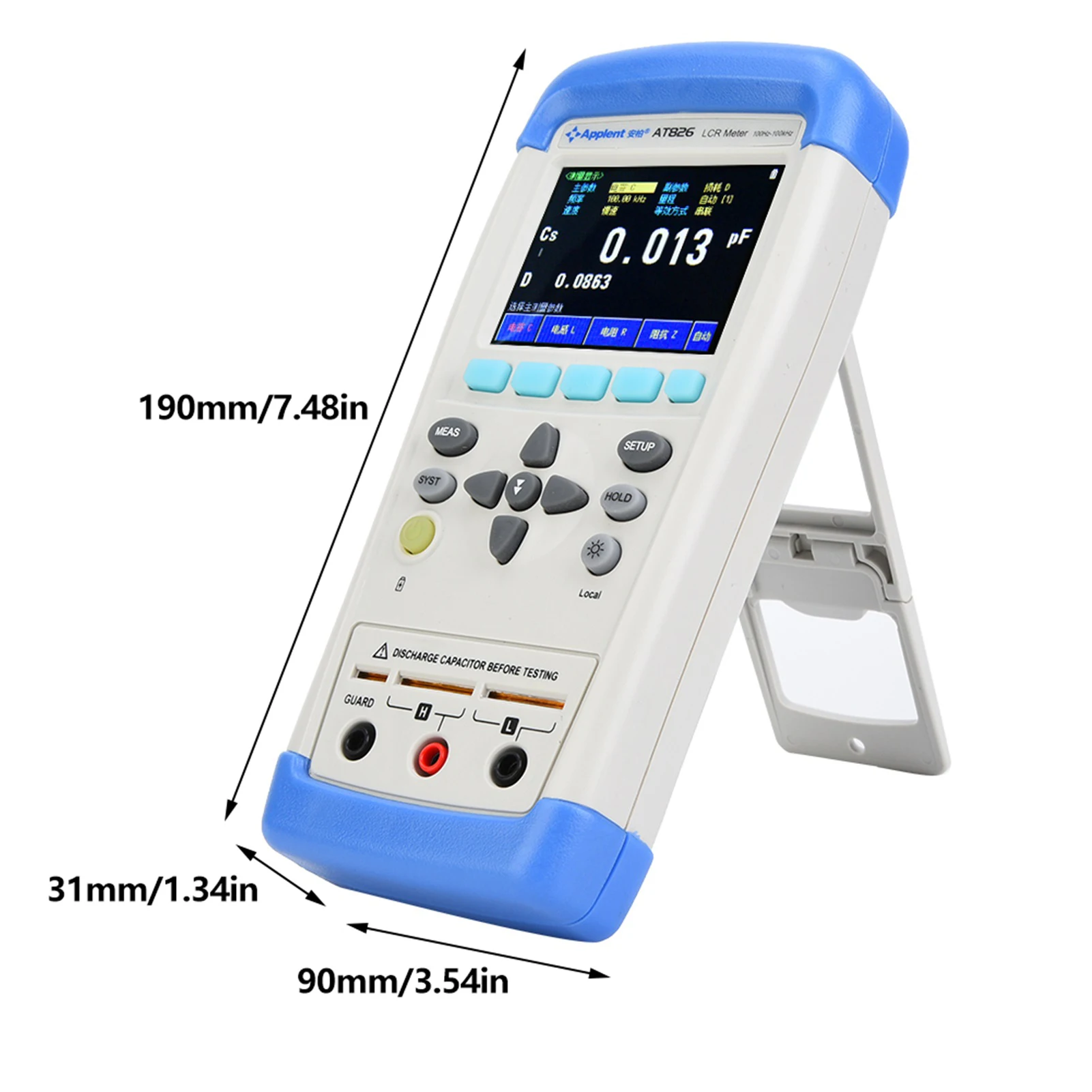 Resistance Inductance Tester AT826 Professional Handheld Digital  Meter Resistance Inductance Capacitance Tester