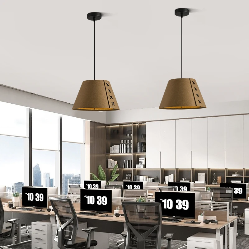 Nordic Style Pendant Light Circular Design Recycle Acoustic Panels Lamp PET Acoustic Felt Lampshade For Office Restaurant Cafe