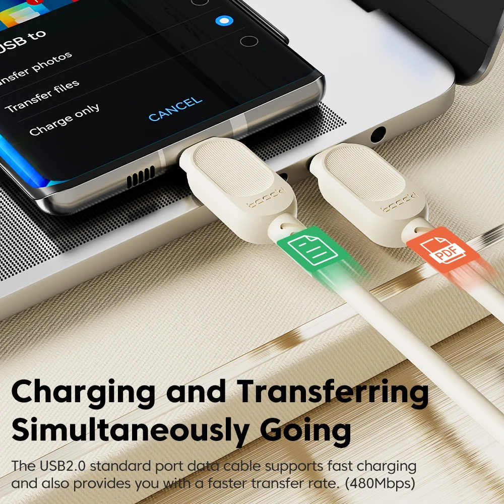 Toocki 100W USB Type C to USB C  Cable PD Fast Charging Type C Charger Cable for Macbook Xiaomi Samsung Redmi USB C Cord 2M 3M image 4