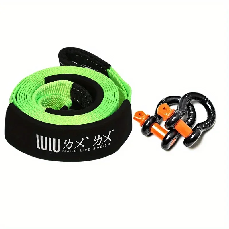 5M 5 Tons Tow Rope Heavy Duty High Strength Recovery Emergency Towing Rope Cable Strap with 2 Hooks for Car Truck Trailer