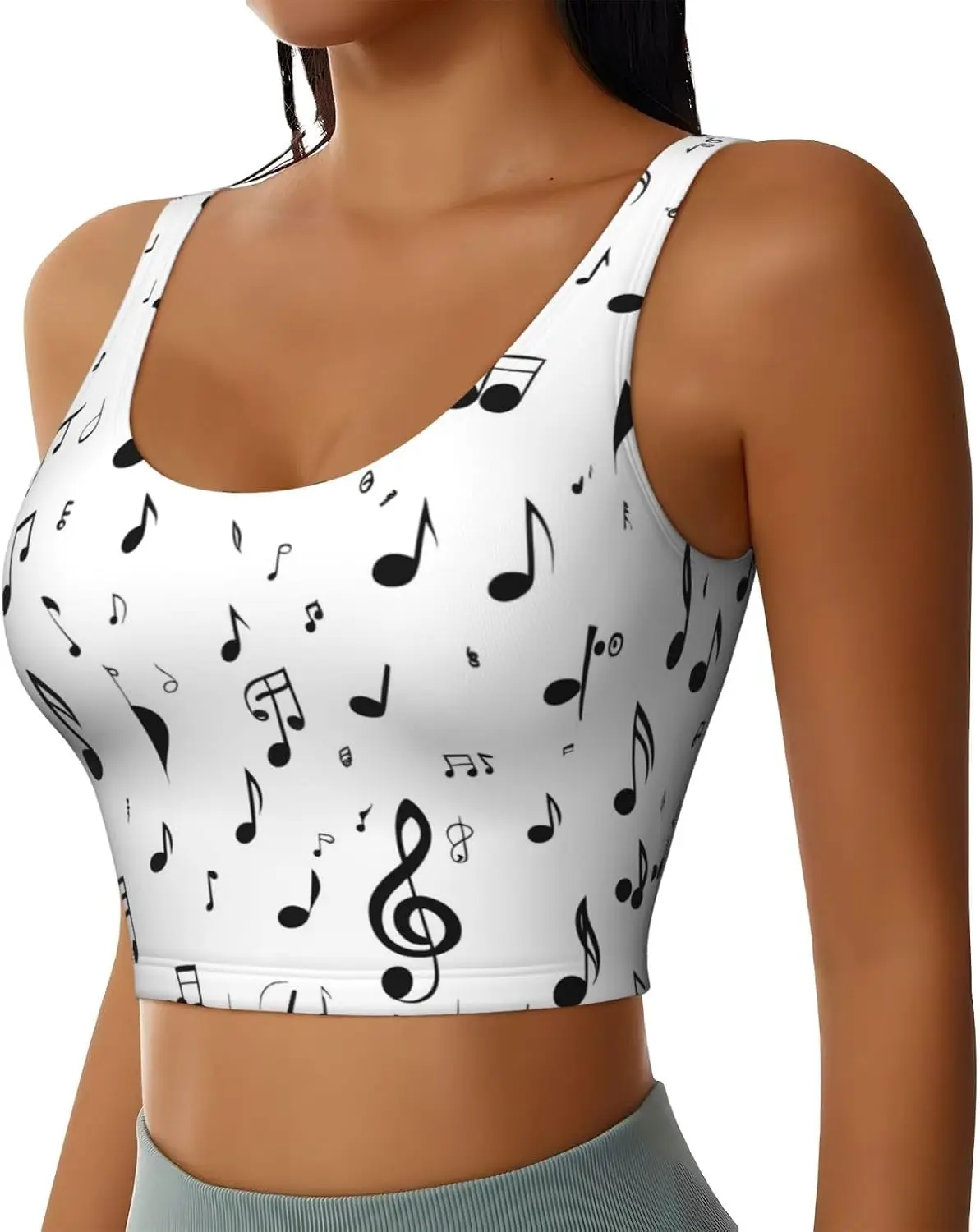 Sign Language Alphabet Print Sports Vest For Women Soft And Breathable Good For Fitness And Casual Wear