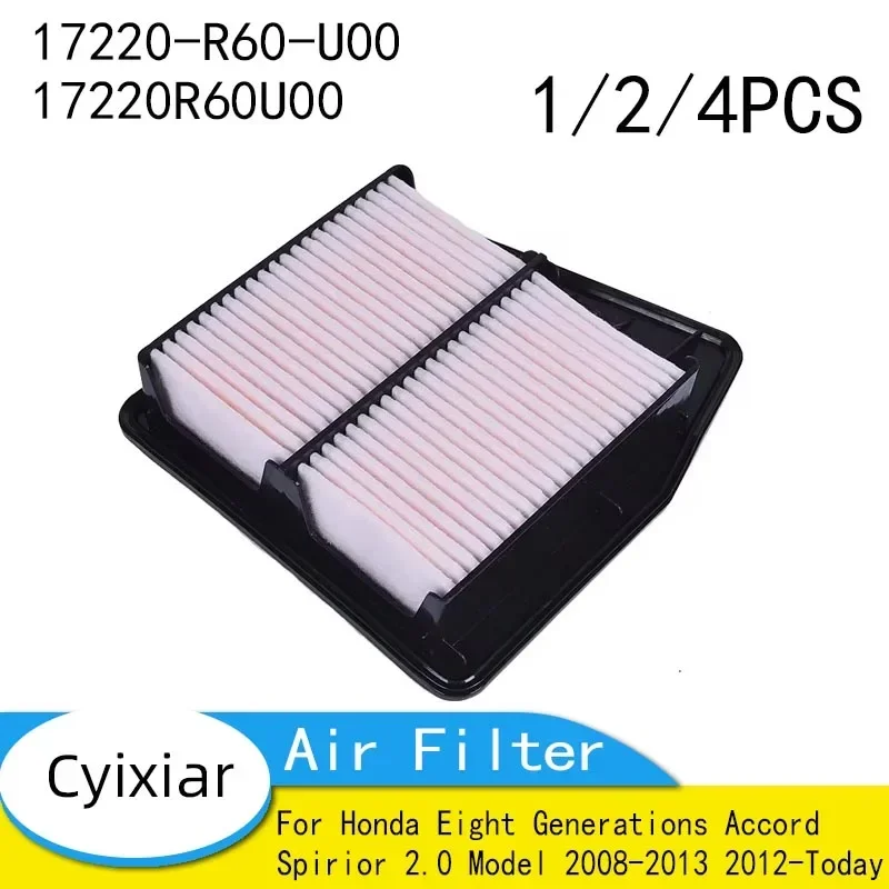 Air Filter Fit for Honda Eight Generations Accord Spirior 2.0 Model 2008-2013 2012-Today 17220-R60-U00 17220R60U00