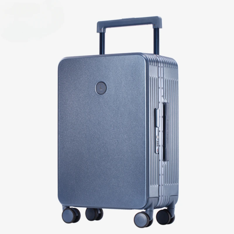 Draw-Bar Luggage Wide Fashion Aluminum Frame Universal Wheel Passenger Travel Suitcase with Combination Lock Boarding Bag