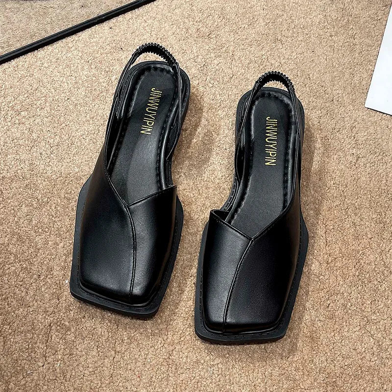 Autumn New Comfortable Ladies Flat Shoes Personality Square Toe Shallow Mouth Slip-on Loafers Ladies Casual Shoes Mocasines