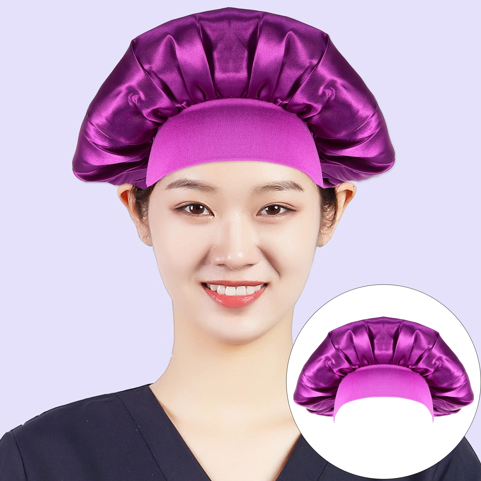 

Sleep Hat Head Wrap High Elastic Headband Sleeping Purple Miss Headbands for Girls