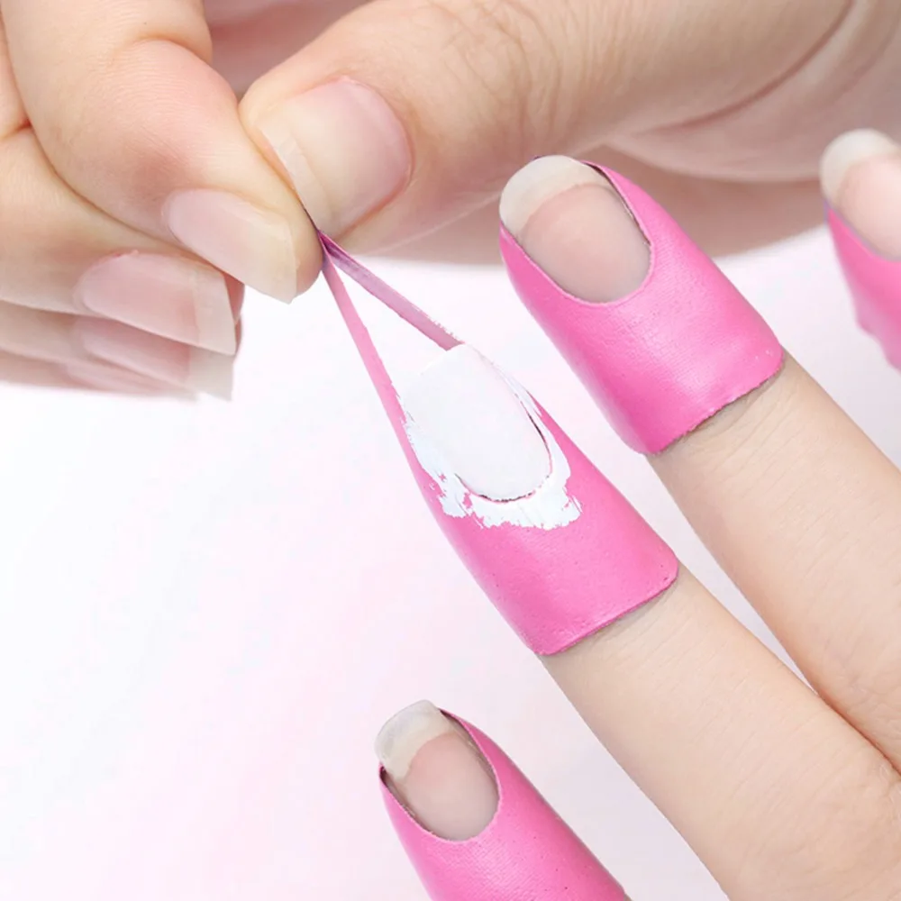10PCS Anti-splash Nail Polish Stickers Skin Protection Stripping Tape U-shape Nail Form Protect Fingers Overflow Prevention