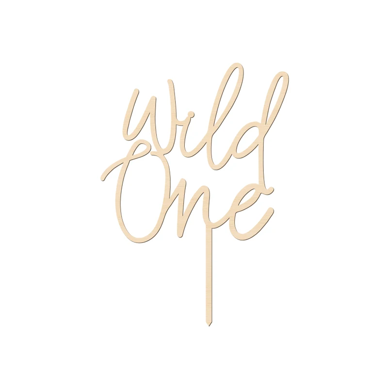 YOMDID Wild One Tortenaufsatz aus Holz, ein Geburtstagskuchenaufsatz, Wild One Kuchendekorationen für Babyparty und erste Geburtstagsdekoration – Detail 6