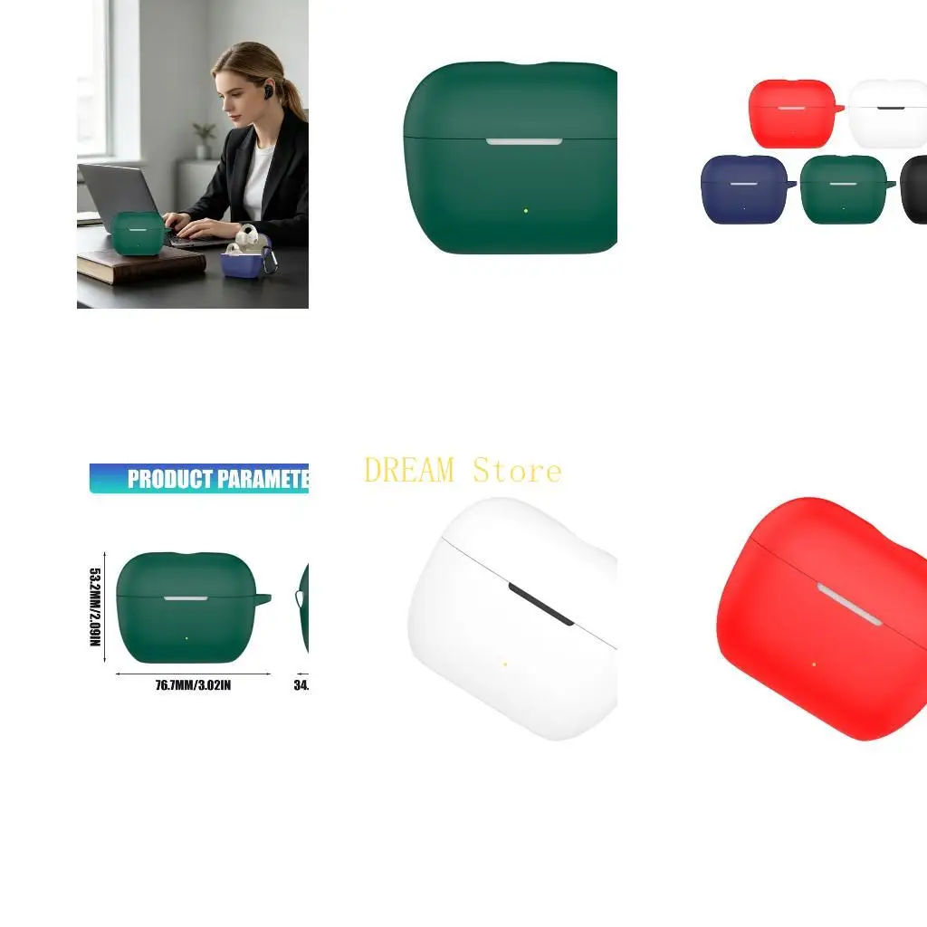 Earbud Charging Case Cover, Matte Silicone Shell with Front Opening for Commute, Desk Storage and Travel Use Best Sale