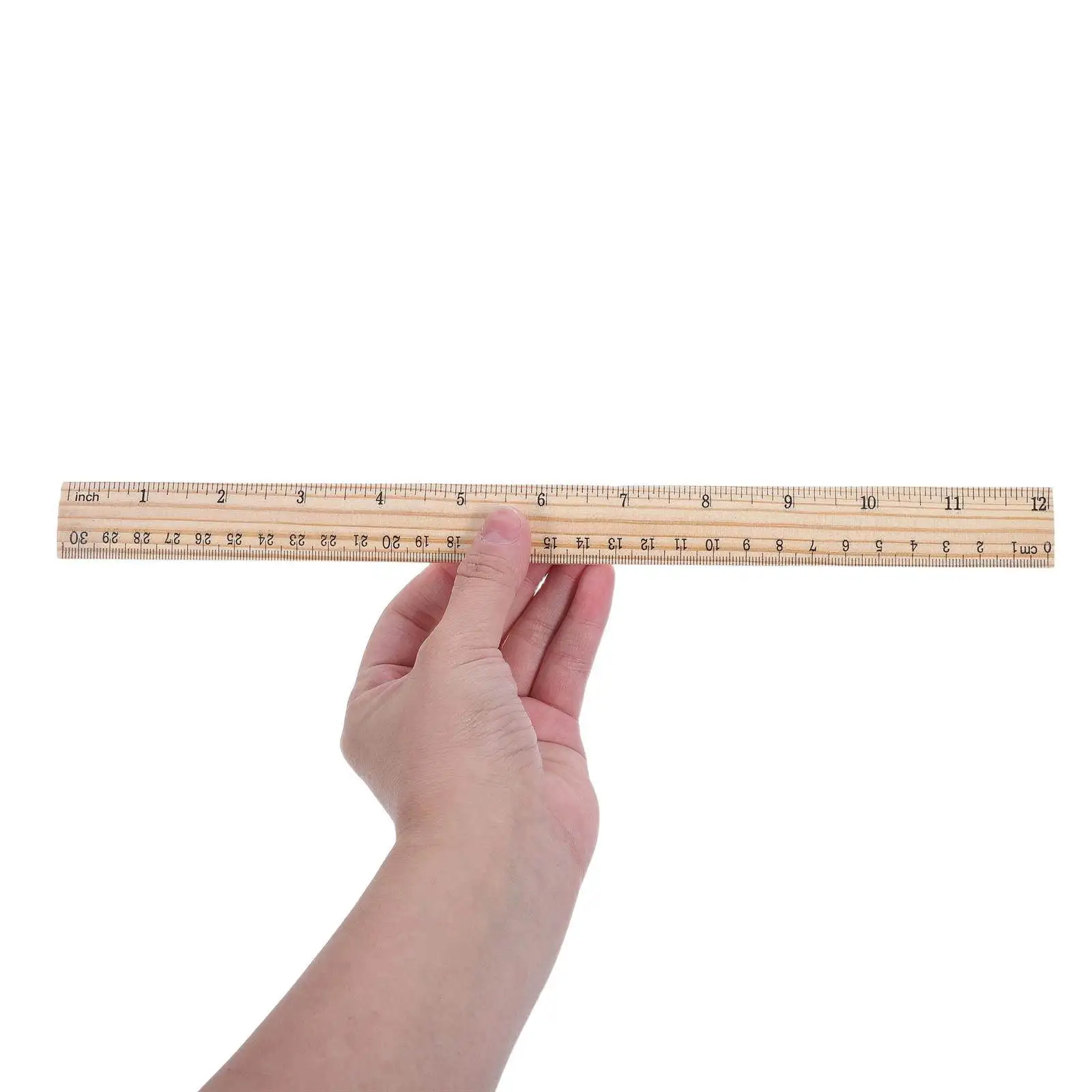 10Pcs Wood Ruler Dual Scale Measuring Tool 30Cm 12Inch School Office Drafting Drawing Geometry Carpenter Supplies